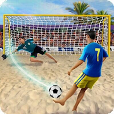 Скачать Shoot Цель Пляжный футбол (Взлом Много денег) версия 1.3.8 на Андроид