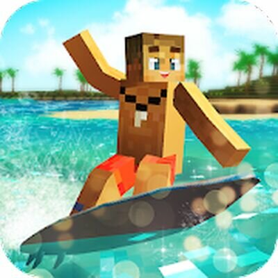 Скачать Surfing Craft: Crafting, Stunts & Surf Games World (Взлом Много денег) версия Зависит от устройства на Андроид