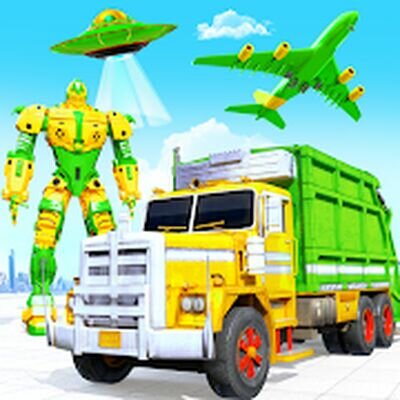 Скачать Flying Garbage Truck Robot Transform: Robot Games (Взлом Много монет) версия 29 на Андроид