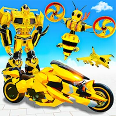 Скачать Flying Bee Robot Car Transform (Взлом Разблокировано все) версия 12 на Андроид