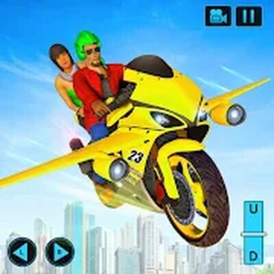 Скачать Real Flying Bike Taxi Game (Взлом Разблокировано все) версия 5.2 на Андроид