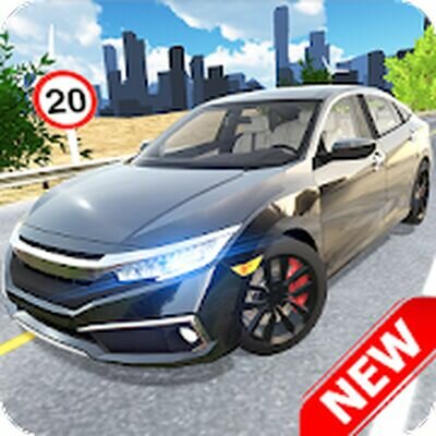 Скачать Car Simulator Civic: City Driving (Взлом Разблокировано все) версия 1.1.4 на Андроид