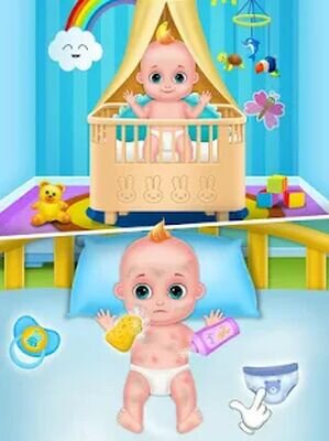 Скачать Душ для мамы и новорожденного - игра для няни (Взлом Много денег) версия 32.0 на Андроид