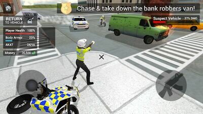 Скачать Police Car Driving Motorbike (Взлом Много денег) версия 1.38 на Андроид